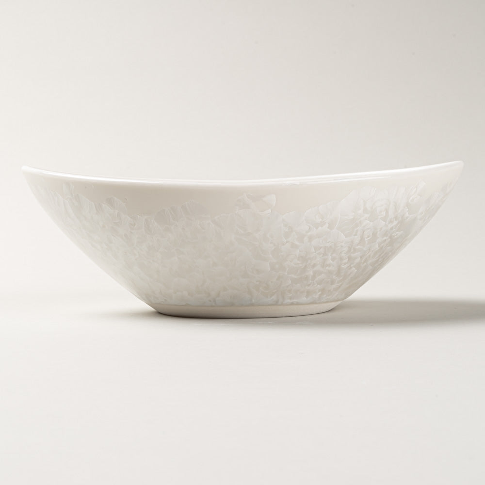 京焼・清水焼 陶あん 花結晶 サラダボウル(白) 京焼・清水焼 陶あん 京焼・清水焼