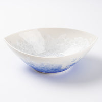 京焼・清水焼 陶あん 花結晶 サラダボウル(青白) 京焼・清水焼 陶あん 京焼・清水焼