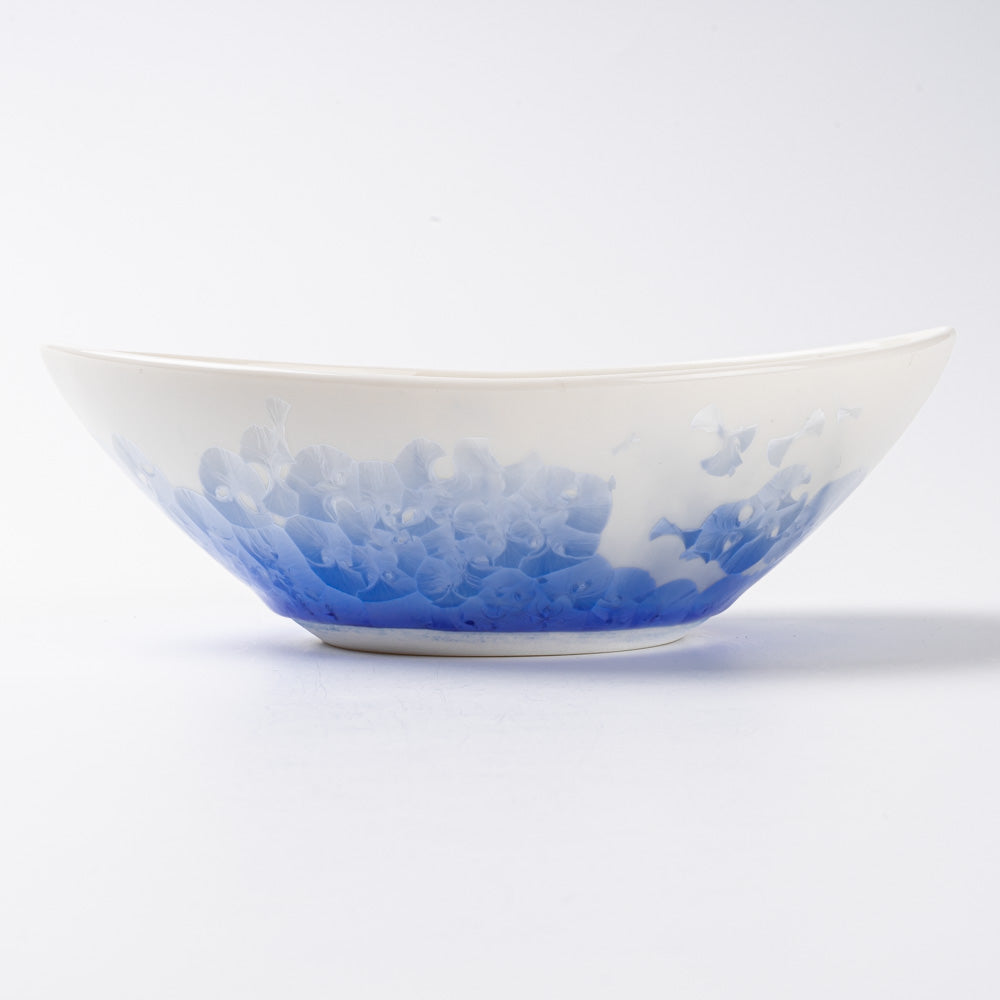京焼・清水焼 陶あん 花結晶 サラダボウル(青白) 京焼・清水焼 陶あん 京焼・清水焼