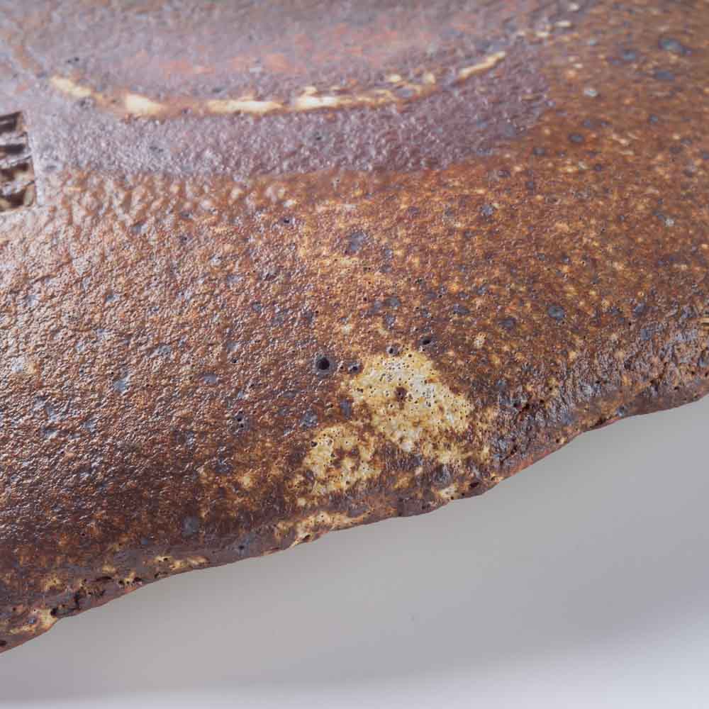 作家 山本直毅 台形皿 アンティークホワイト 作家 山本直毅 陶磁器作家もの