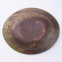 作家 山本直毅 オーバルリム鉢 アンティークブルー 作家 山本直毅 陶磁器作家もの