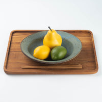 作家 山本直毅 オーバルリム鉢 アンティークブルー 作家 山本直毅 陶磁器作家もの