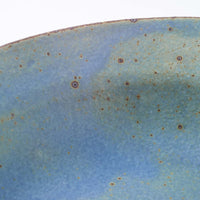 作家 山本直毅 オーバルリム鉢 アンティークブルー 作家 山本直毅 陶磁器作家もの