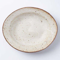 作家 山本直毅 オーバルリム鉢 アンティークホワイト 作家 山本直毅 陶磁器作家もの