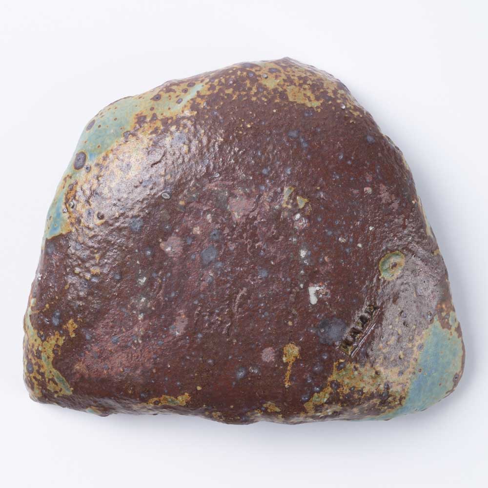 作家 山本直毅 台形小皿 アンティークブルー 作家 山本直毅 陶磁器作家もの