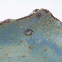 作家 山本直毅 台形小皿 アンティークブルー 作家 山本直毅 陶磁器作家もの