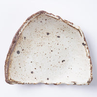 作家 山本直毅 台形小皿 アンティークホワイト 作家 山本直毅 陶磁器作家もの