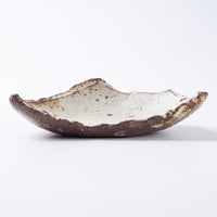 作家 山本直毅 台形小皿 アンティークホワイト 作家 山本直毅 陶磁器作家もの