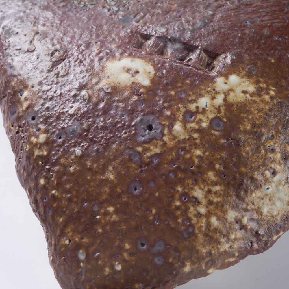 作家 山本直毅 台形小皿 アンティークホワイト 作家 山本直毅 陶磁器作家もの