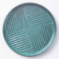 美濃焼 正陶苑 蒸れにくい トーストプレート(パン皿) ライトブルー 美濃焼 正陶苑 美濃焼