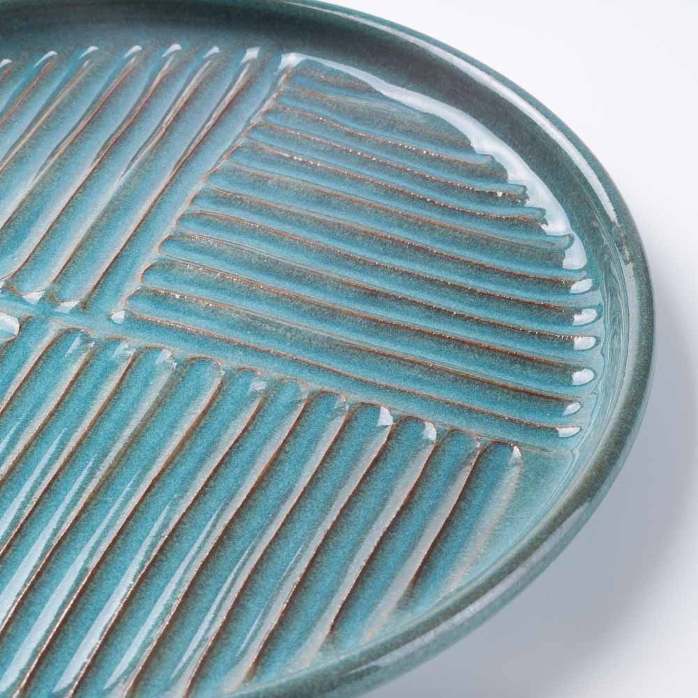 美濃焼 正陶苑 蒸れにくい トーストプレート(パン皿) ライトブルー 美濃焼 正陶苑 美濃焼