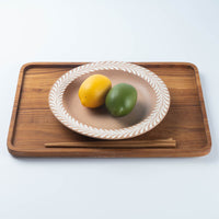 美濃焼 祐山窯 ロリエ リムプレート(皿)大 ベージュ 美濃焼 祐山窯 美濃焼