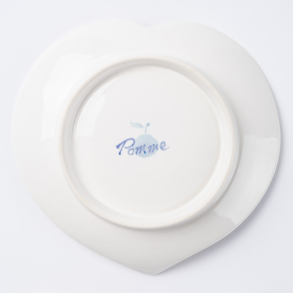 atelier POMME ハートモチーフコーヒーカップ&ソーサー 紫マット atelier POMME 陶磁器作家もの