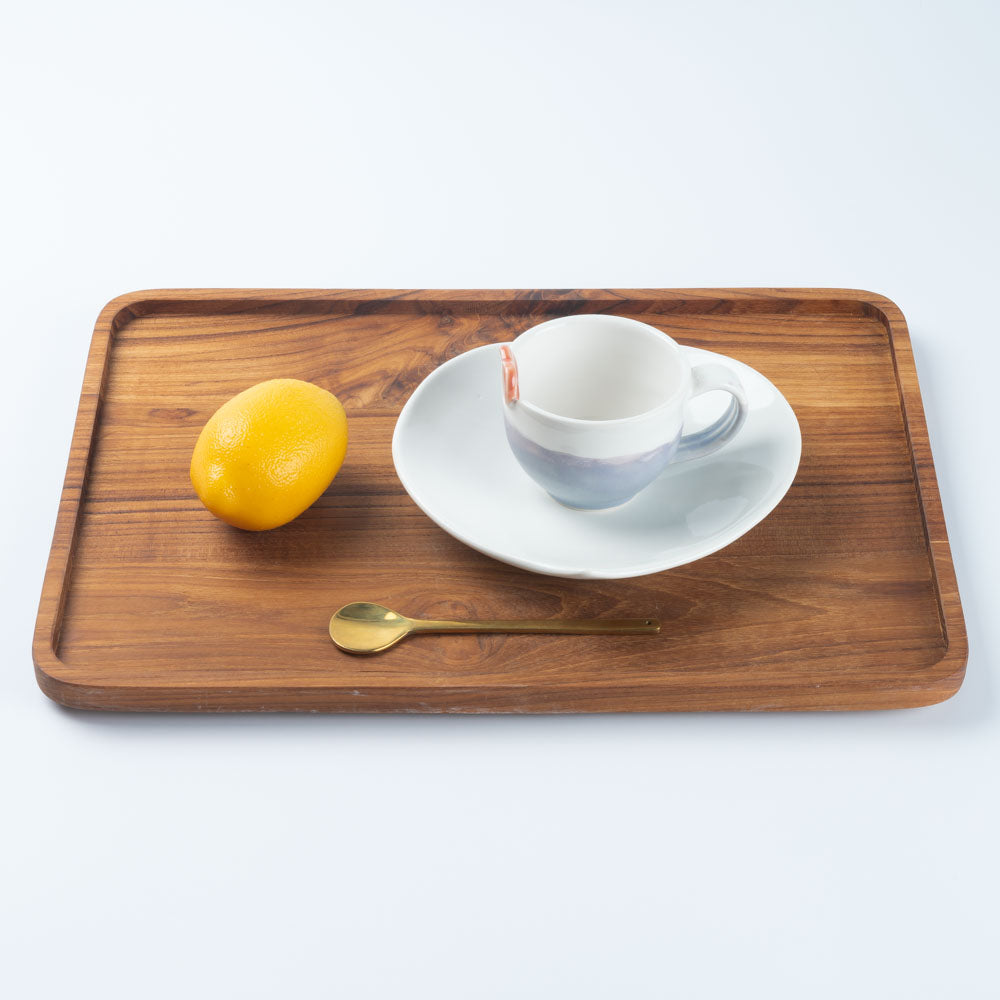 atelier POMME ハートモチーフコーヒーカップ&ソーサー 紫マット atelier POMME 陶磁器作家もの