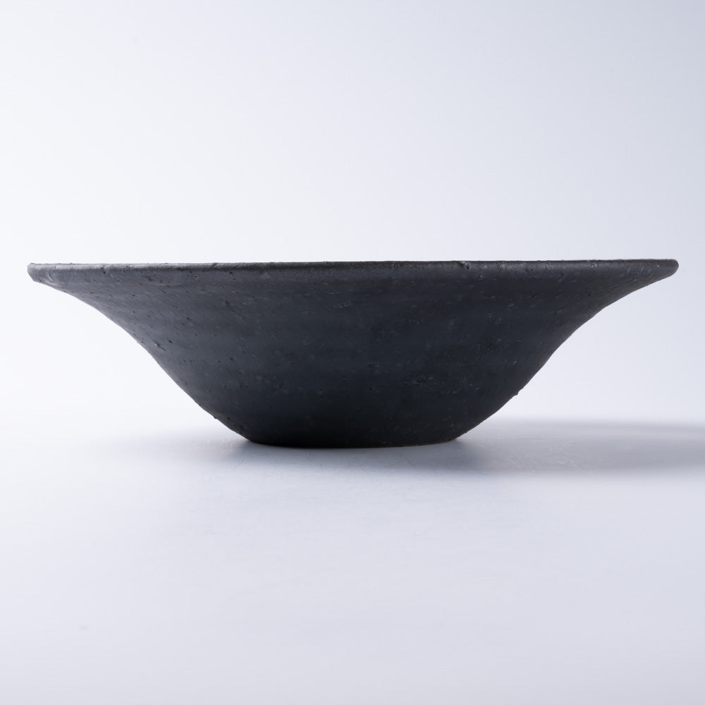 信楽焼 丸十製陶 リム鉢 黒マット 信楽焼 丸十製陶 信楽焼