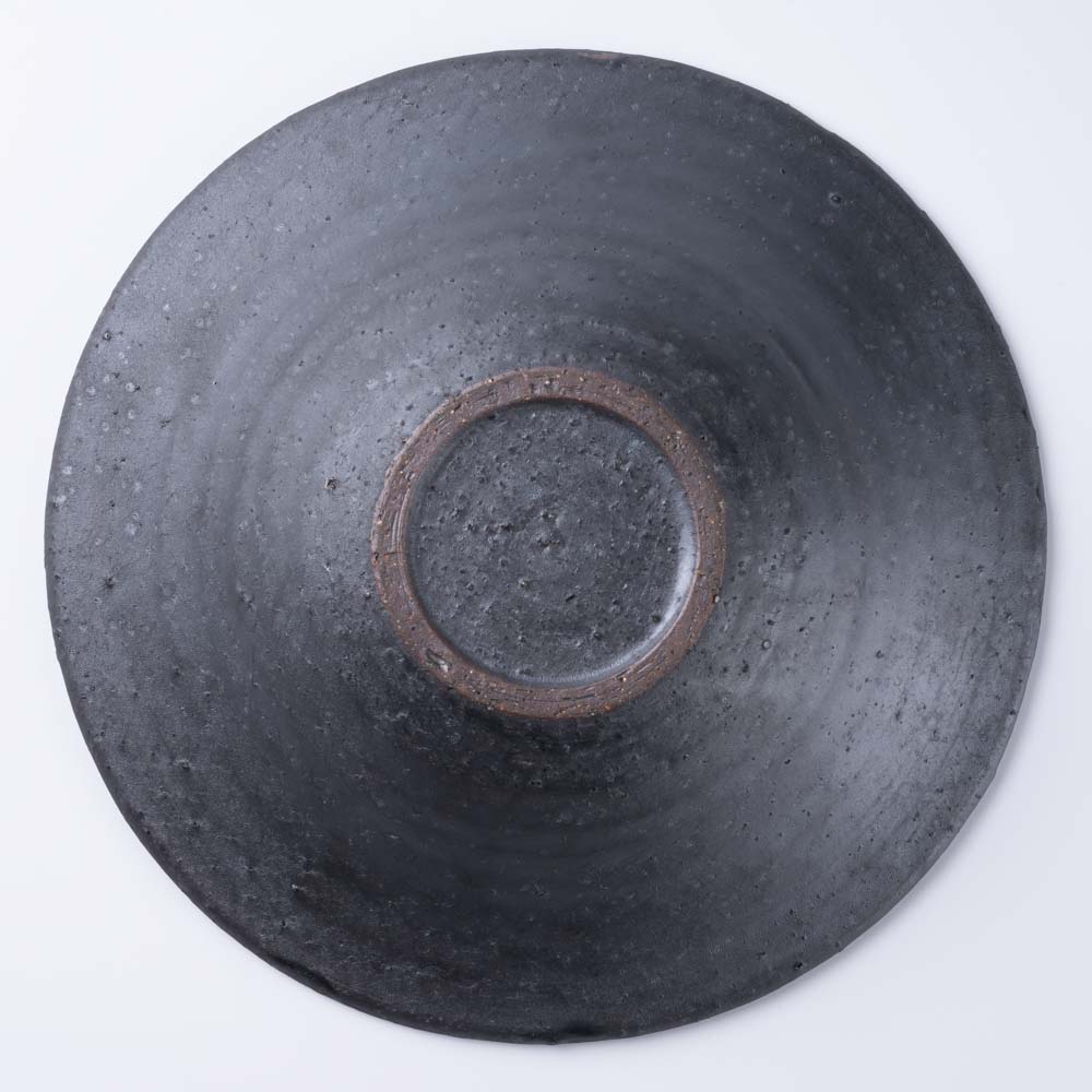 信楽焼 丸十製陶 リム鉢 黒マット 信楽焼 丸十製陶 信楽焼