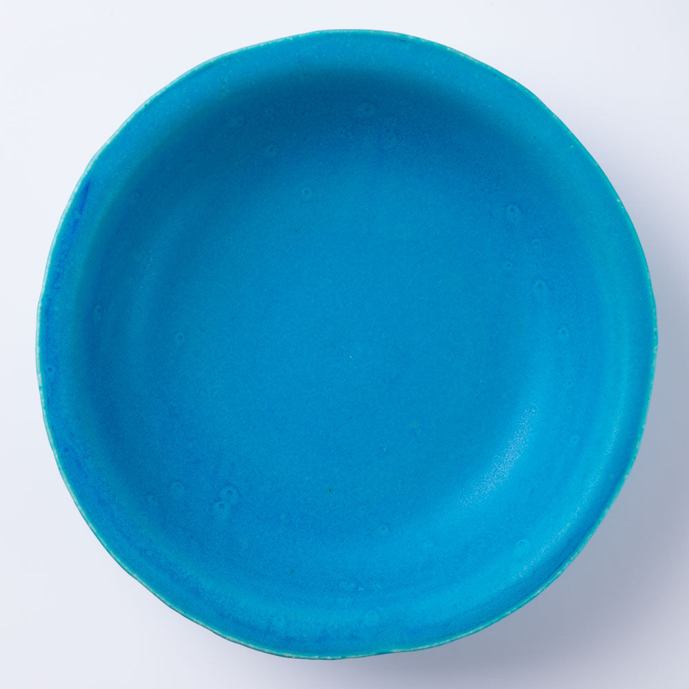 信楽焼 丸十製陶 浅鉢 ペルシャブルー 信楽焼 丸十製陶 信楽焼