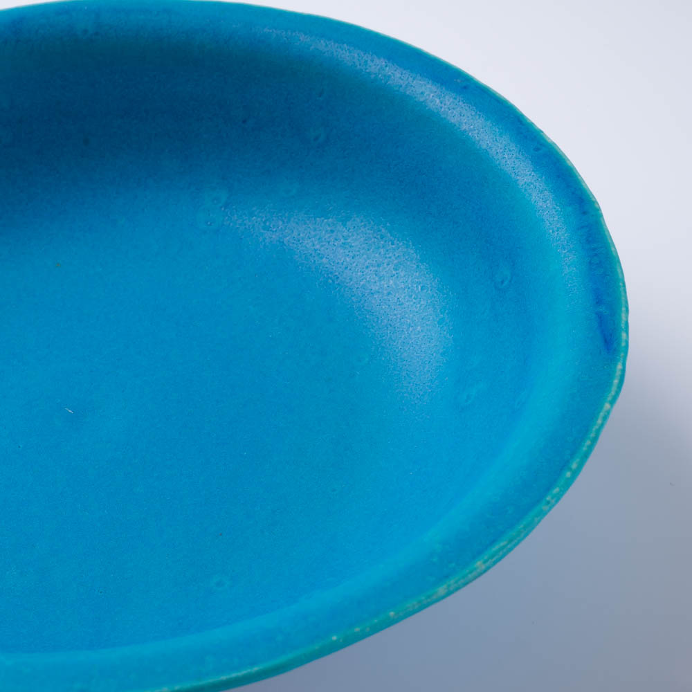 信楽焼 丸十製陶 浅鉢 ペルシャブルー 信楽焼 丸十製陶 信楽焼