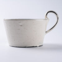 信楽焼 丸十製陶 スープカップ 割れ粉引 信楽焼 丸十製陶 信楽焼