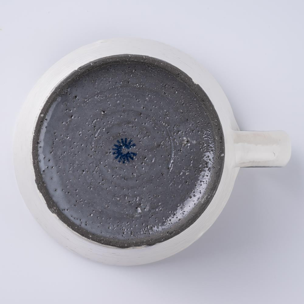 信楽焼 丸十製陶 スープカップ 割れ粉引 信楽焼 丸十製陶 信楽焼