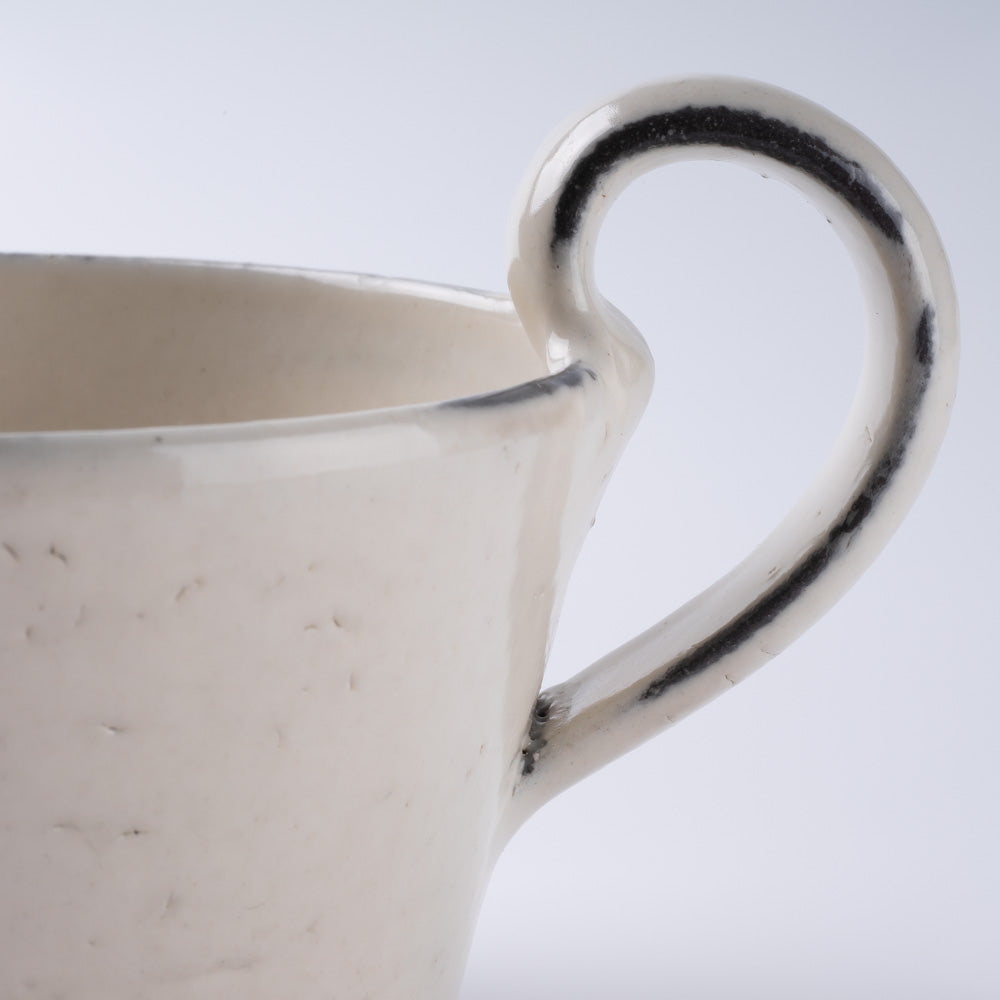 信楽焼 丸十製陶 スープカップ 割れ粉引 信楽焼 丸十製陶 信楽焼