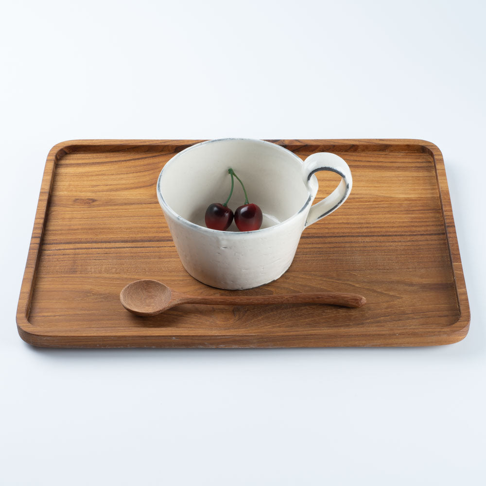 信楽焼 丸十製陶 スープカップ 割れ粉引 信楽焼 丸十製陶 信楽焼