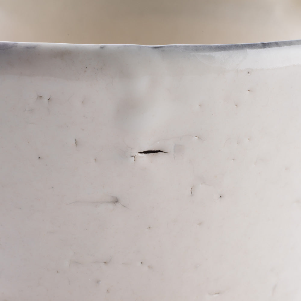 信楽焼 丸十製陶 スープカップ 割れ粉引 信楽焼 丸十製陶 信楽焼