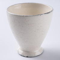 信楽焼 丸十製陶 ゴブレット 割れ粉引 信楽焼 丸十製陶 信楽焼