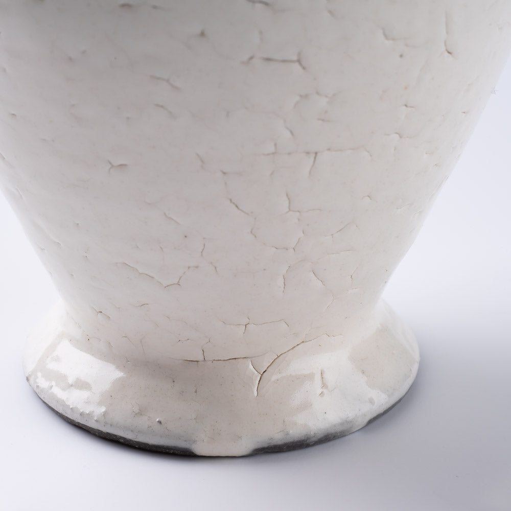 信楽焼 丸十製陶 ゴブレット 割れ粉引 信楽焼 丸十製陶 信楽焼