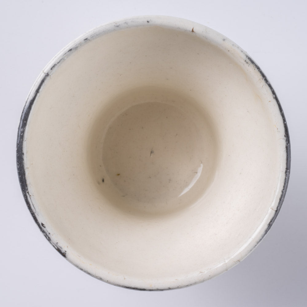 信楽焼 丸十製陶 ミニカップ 割れ粉引 信楽焼 丸十製陶 信楽焼