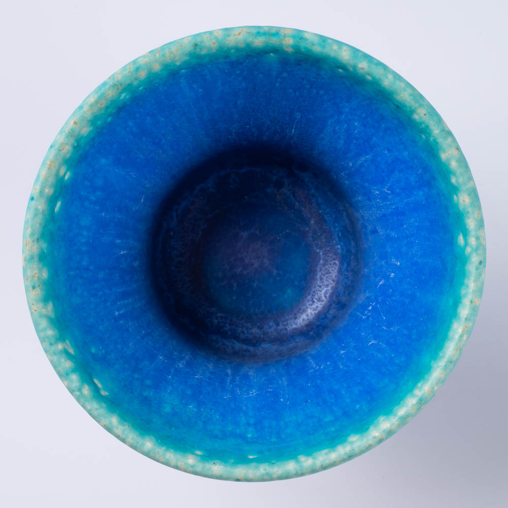 信楽焼 丸十製陶 ミニカップ ターコイズ 信楽焼 丸十製陶 信楽焼