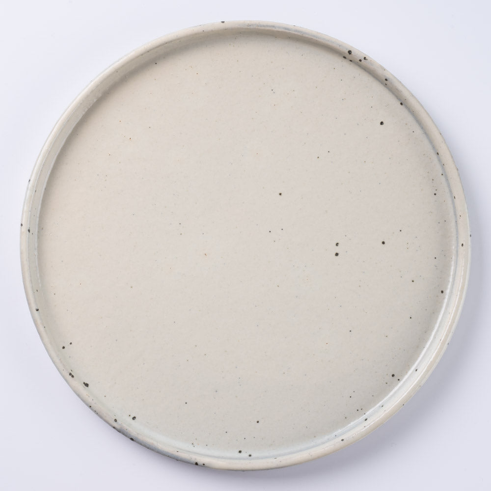 信楽焼 丸十製陶 24cmプレート 粉引 信楽焼 丸十製陶 信楽焼