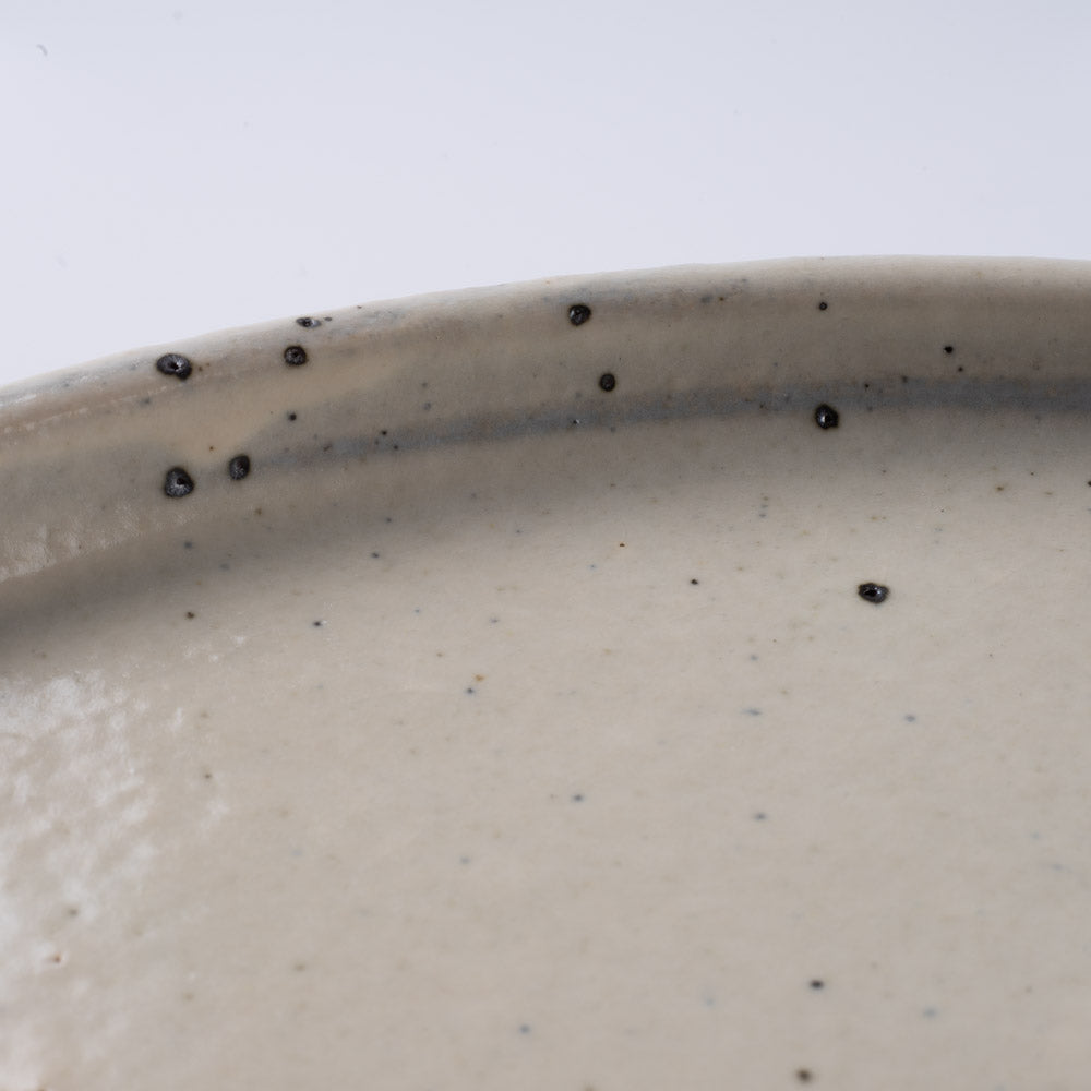 信楽焼 丸十製陶 24cmプレート 粉引 信楽焼 丸十製陶 信楽焼