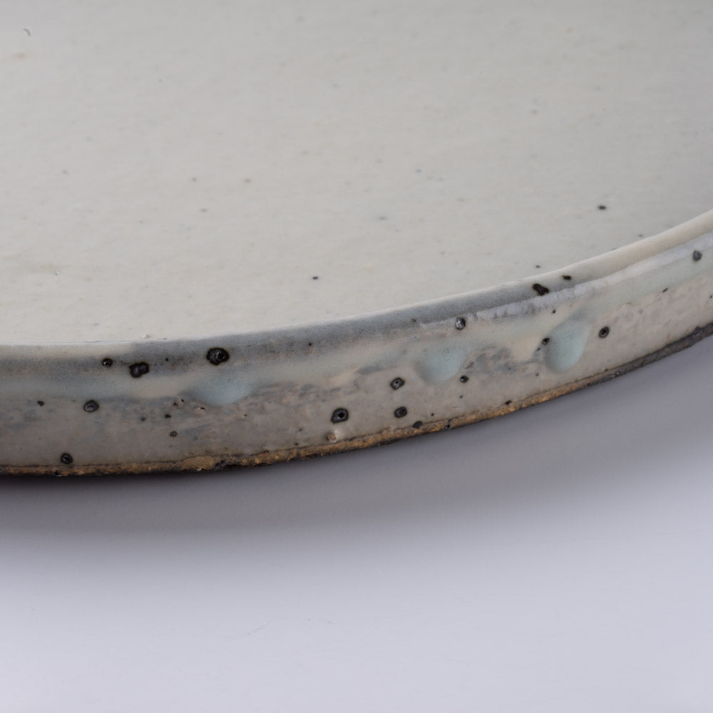 信楽焼 丸十製陶 24cmプレート 粉引 信楽焼 丸十製陶 信楽焼