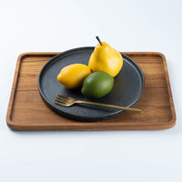 信楽焼 丸十製陶 24cmプレート 黒マット 信楽焼 丸十製陶 信楽焼