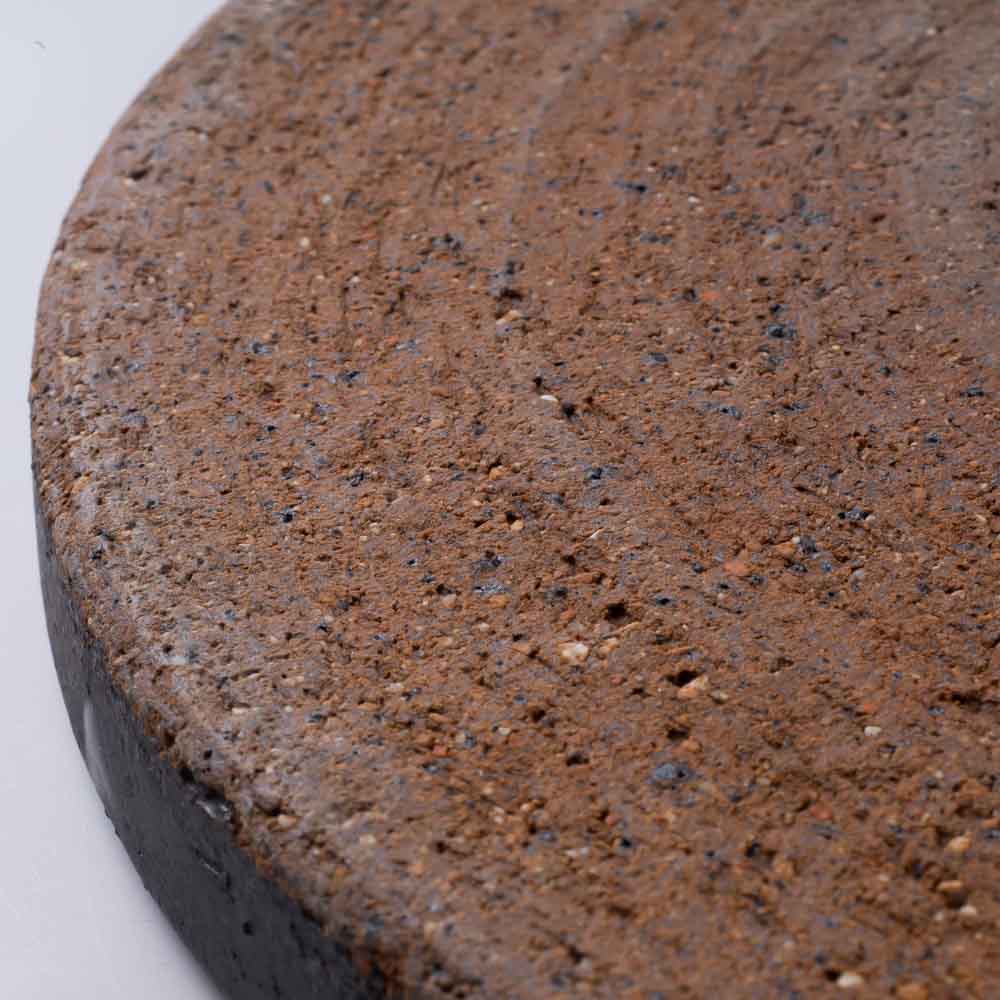 信楽焼 丸十製陶 24cmプレート 黒マット 信楽焼 丸十製陶 信楽焼