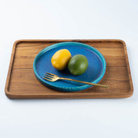 信楽焼 丸十製陶 21cmプレート ターコイズ 信楽焼 丸十製陶 信楽焼