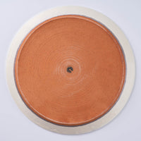 信楽焼 丸十製陶 25cmプレート 鎬 粉引 信楽焼 丸十製陶 信楽焼