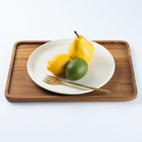 信楽焼 丸十製陶 25cmプレート 鎬 粉引 信楽焼 丸十製陶 信楽焼