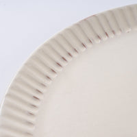 信楽焼 丸十製陶 25cmプレート 鎬 粉引 信楽焼 丸十製陶 信楽焼