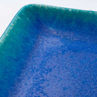 信楽焼 丸十製陶 スクエアプレート(L) ターコイズ 信楽焼 丸十製陶 信楽焼