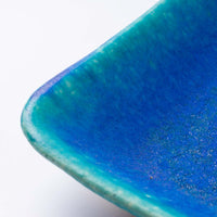 信楽焼 丸十製陶 スクエアプレート(M) ターコイズ 信楽焼 丸十製陶 信楽焼