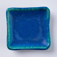 信楽焼 丸十製陶 スクエアプレート(S) ターコイズ 信楽焼 丸十製陶 信楽焼