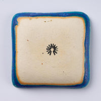 信楽焼 丸十製陶 スクエアプレート(S) ターコイズ 信楽焼 丸十製陶 信楽焼