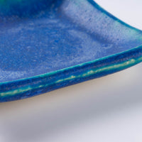 信楽焼 丸十製陶 スクエアプレート(S) ターコイズ 信楽焼 丸十製陶 信楽焼