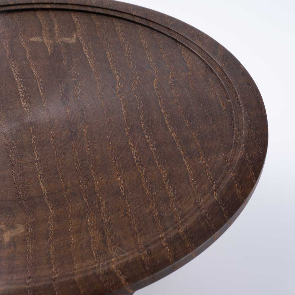 作家 小塚晋哉 高台皿 18cm(栗) 作家 小塚晋哉 木工もの
