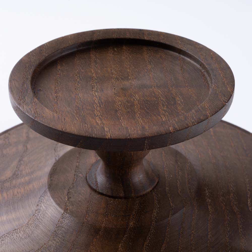 作家 小塚晋哉 高台皿 18cm(栗) 作家 小塚晋哉 木工もの