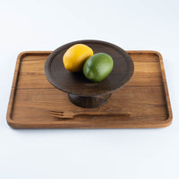 作家 小塚晋哉 高台皿 20cm(栗) 作家 小塚晋哉 木工もの
