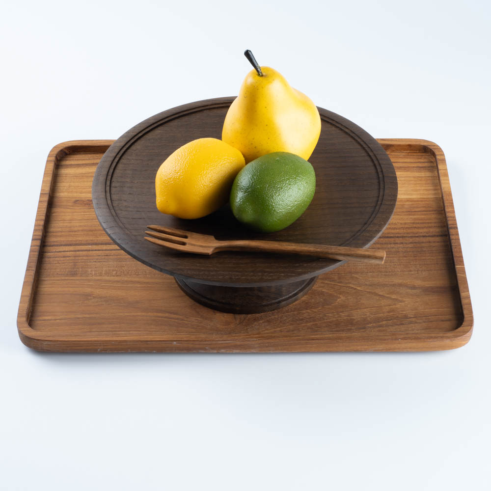 作家 小塚晋哉 高台皿 24cm(栗) 作家 小塚晋哉 木工もの