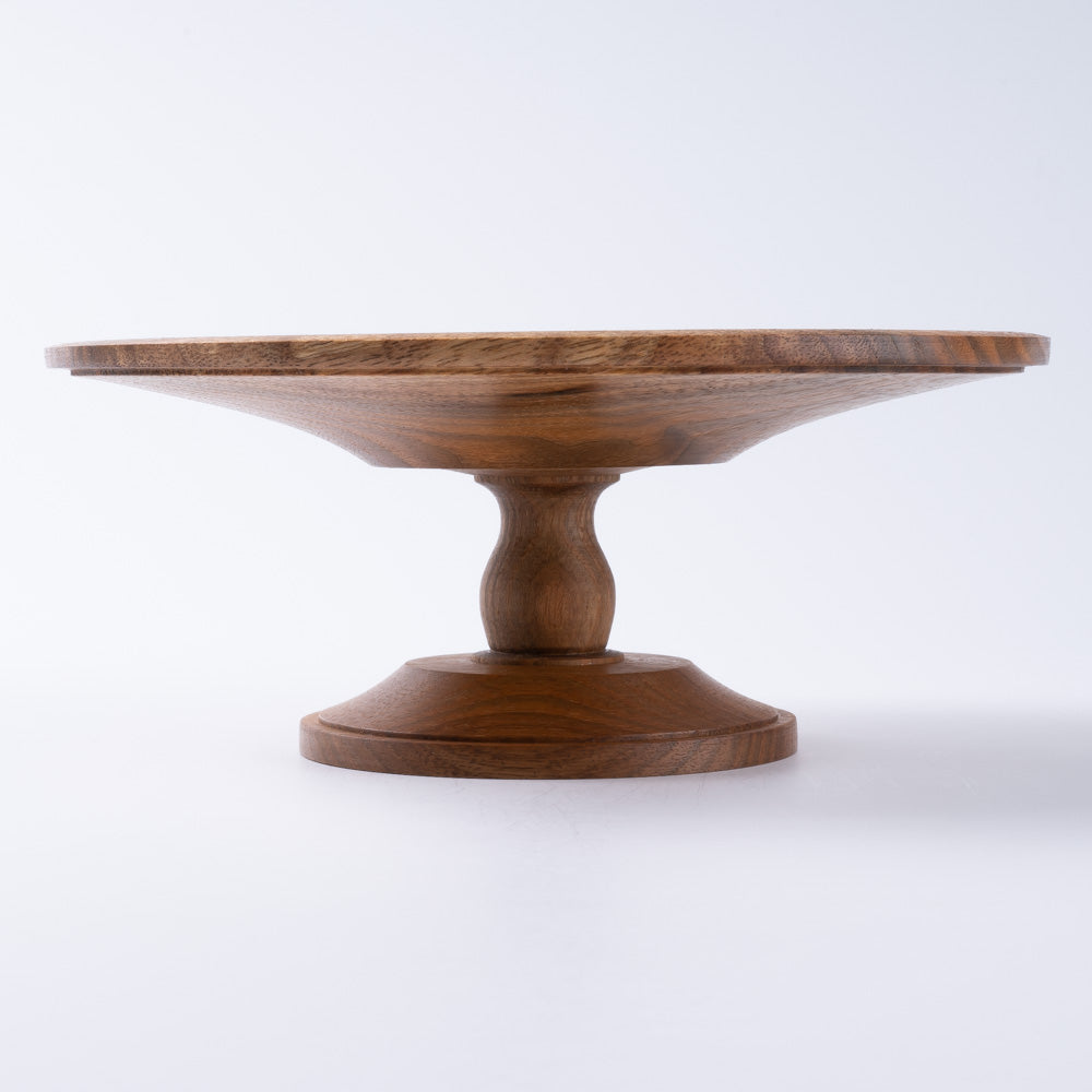 作家 小塚晋哉 高台皿 18cm(胡桃) 作家 小塚晋哉 木工もの